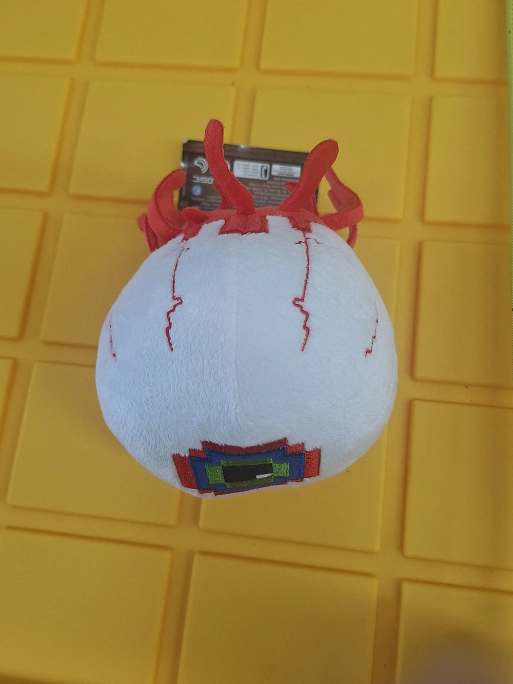 Gray Skull Plush Toy with Red Eyes - Kids Stuffed Animal